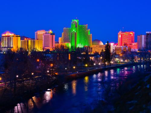 stock photo of Reno at night