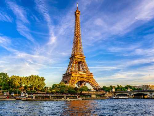 Stock photo of Eiffel Tower in Paris, France